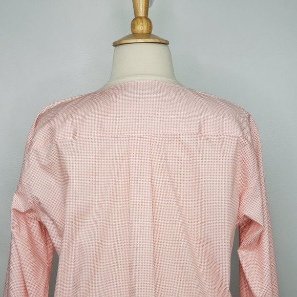 Lands' End Orange Pink Micro Print Supima Cotton Spandex Top Size 18P - Picture 8 of 13